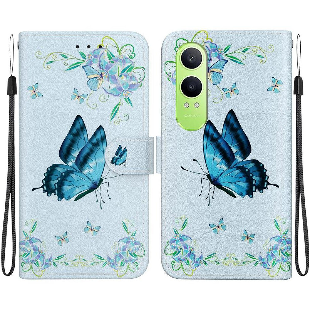 (C11 ) Case For Oneplus Nord Ce4 Lite 5G Card Slots Magnetic Closure Pu Leather Wallet Butterfly Flower Painted 764563447787
