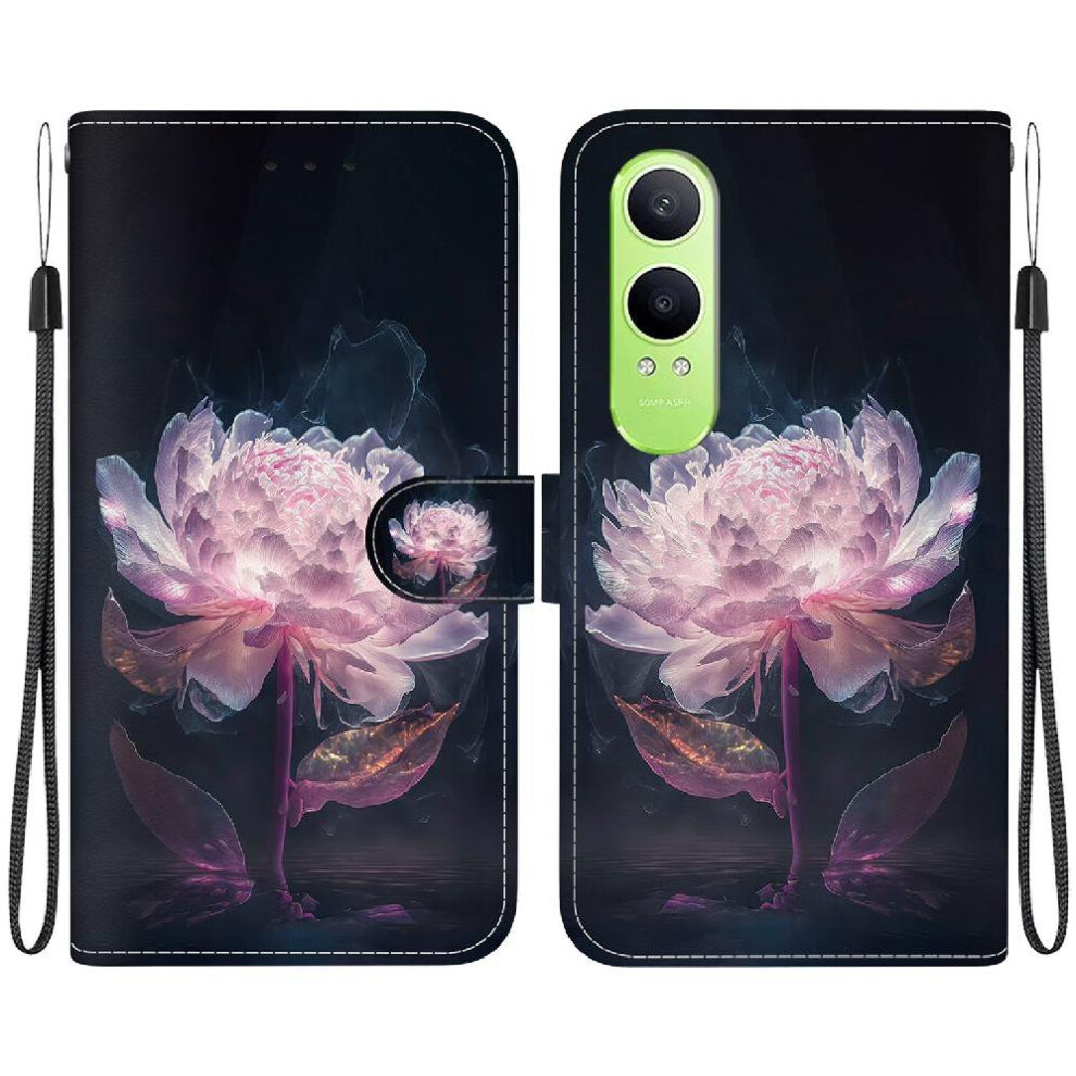 (C1 ) Case For Oneplus Nord Ce4 Lite 5G Card Slots Magnetic Closure Pu Leather Wallet Butterfly Flower Painted 764563447688