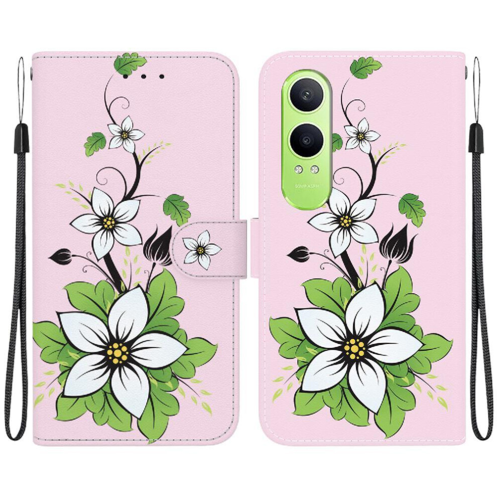 (C9 ) Case For Oneplus Nord Ce4 Lite 5G Card Slots Magnetic Closure Pu Leather Wallet Butterfly Flower Painted 764563447763