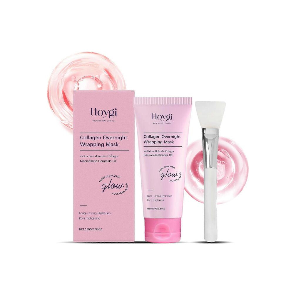 Collagen tear mask (with brush) Gentle nourishing moisturizing shiny smooth and delicate skin soft mask