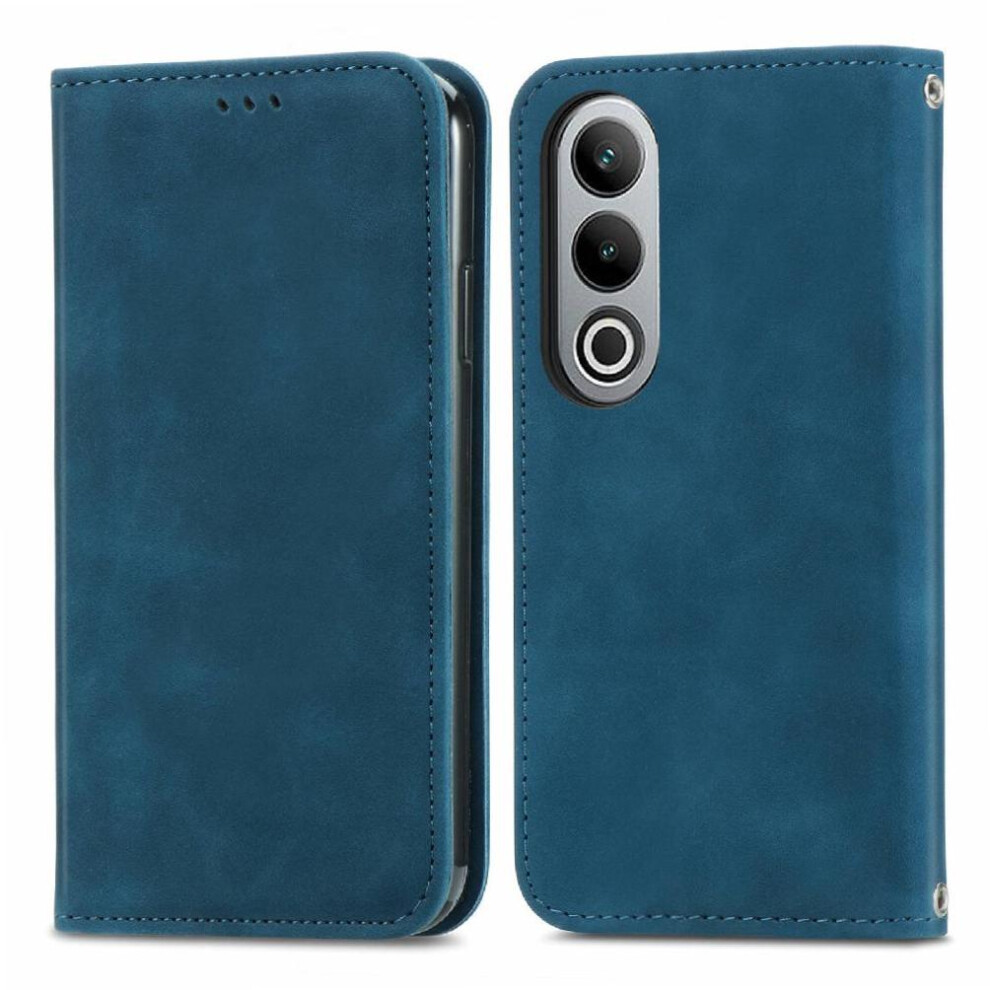 (Blue) Flip Case For Oneplus Nord Ce4 Wallet Shockproof Simple Business Flip Cover Leather Case Blue 764563449064