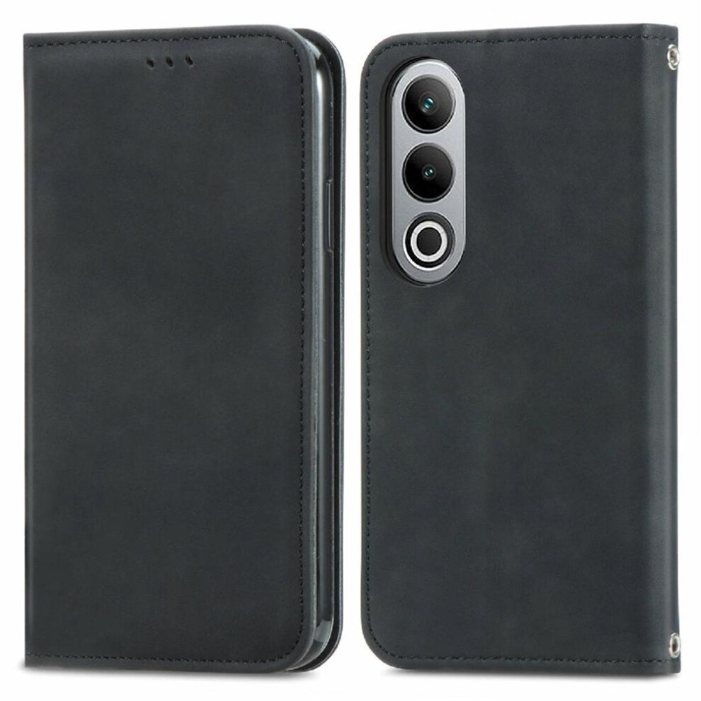 (Black) Flip Case For Oneplus Nord Ce4 Wallet Shockproof Simple Business Flip Cover Leather Case Black 764563449095