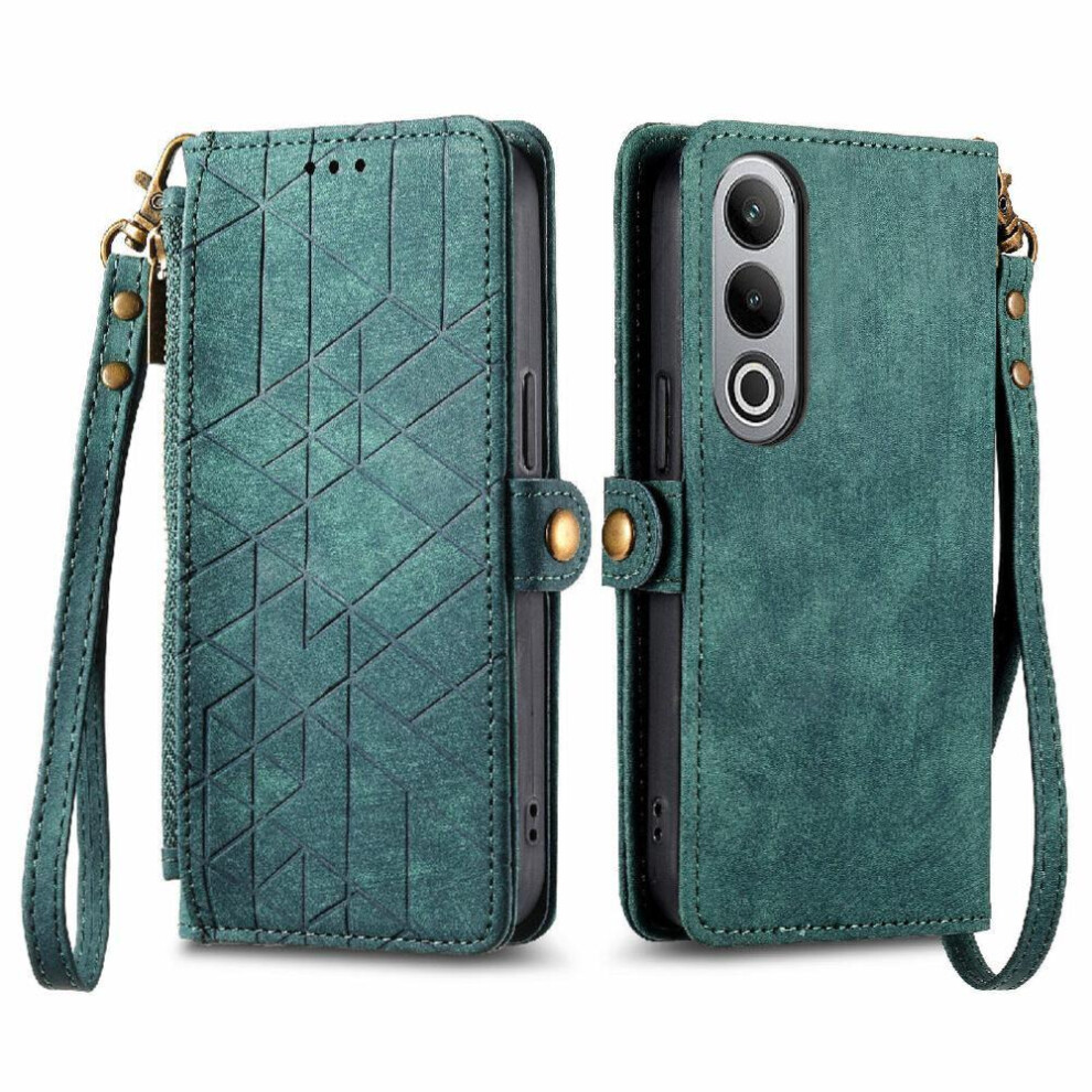 (Green) Flip Case For Oneplus Nord Ce4 Simple Business Shockproof Wallet Flip Cover Leather Case Green 764563449125