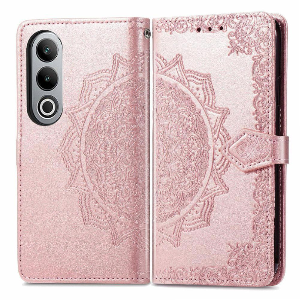 (Pink) Flip Case For Oneplus Nord Ce4 Shockproof Exquisite Pattern Flip Cover Leather Case Simple Business Pink 764563449200