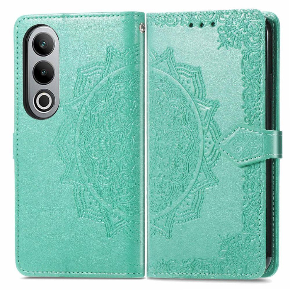 (Green) Flip Case For Oneplus Nord Ce4 Shockproof Exquisite Pattern Flip Cover Leather Case Simple Business Green 764563449217