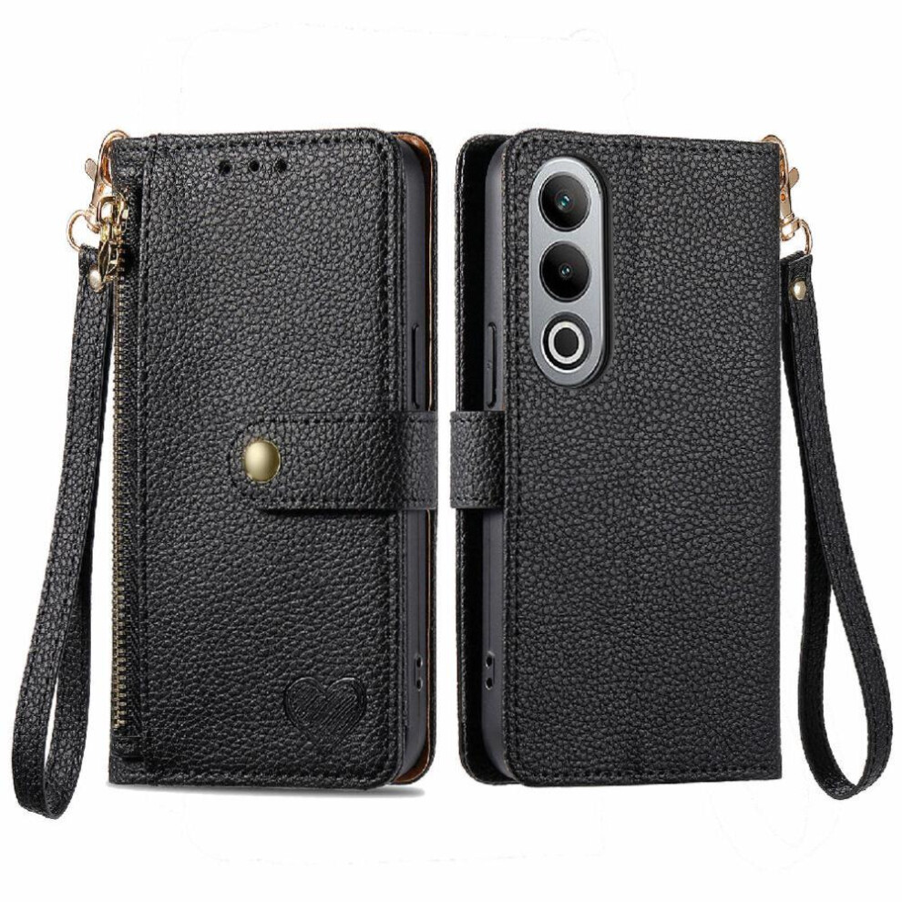 (Brown) Flip Case For Oneplus Nord Ce4 Shockproof Love Leather Case Wallet Zipper Brown 764563449224