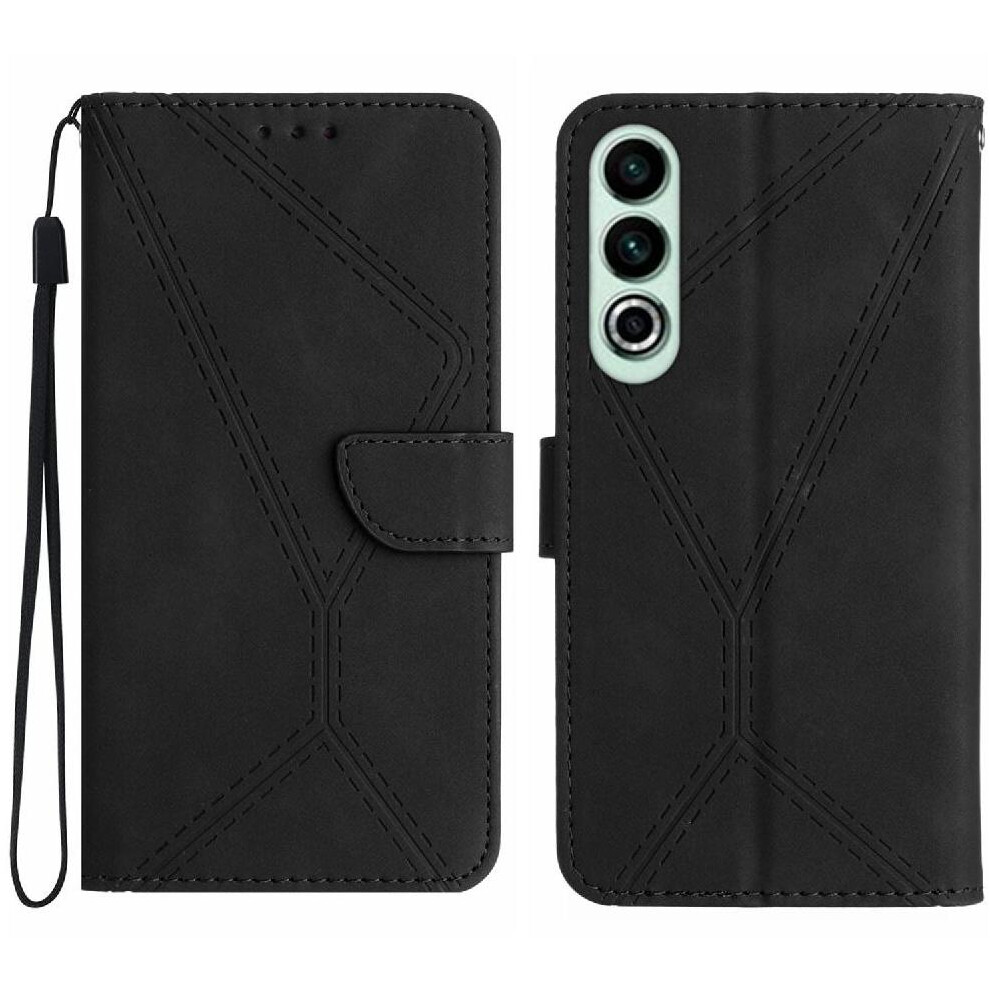 (Black) Flip Case For Oneplus Nord Ce4 Leather Wallet Soft Pu Leather High Quality Tpu Stitching Embossed Black 764563449378