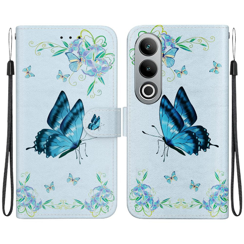 (C11 ) Case For Oneplus Nord Ce4 5G Pu Leather Wallet Magnetic Closure Butterfly Flower Painted Card Slots 764563451333