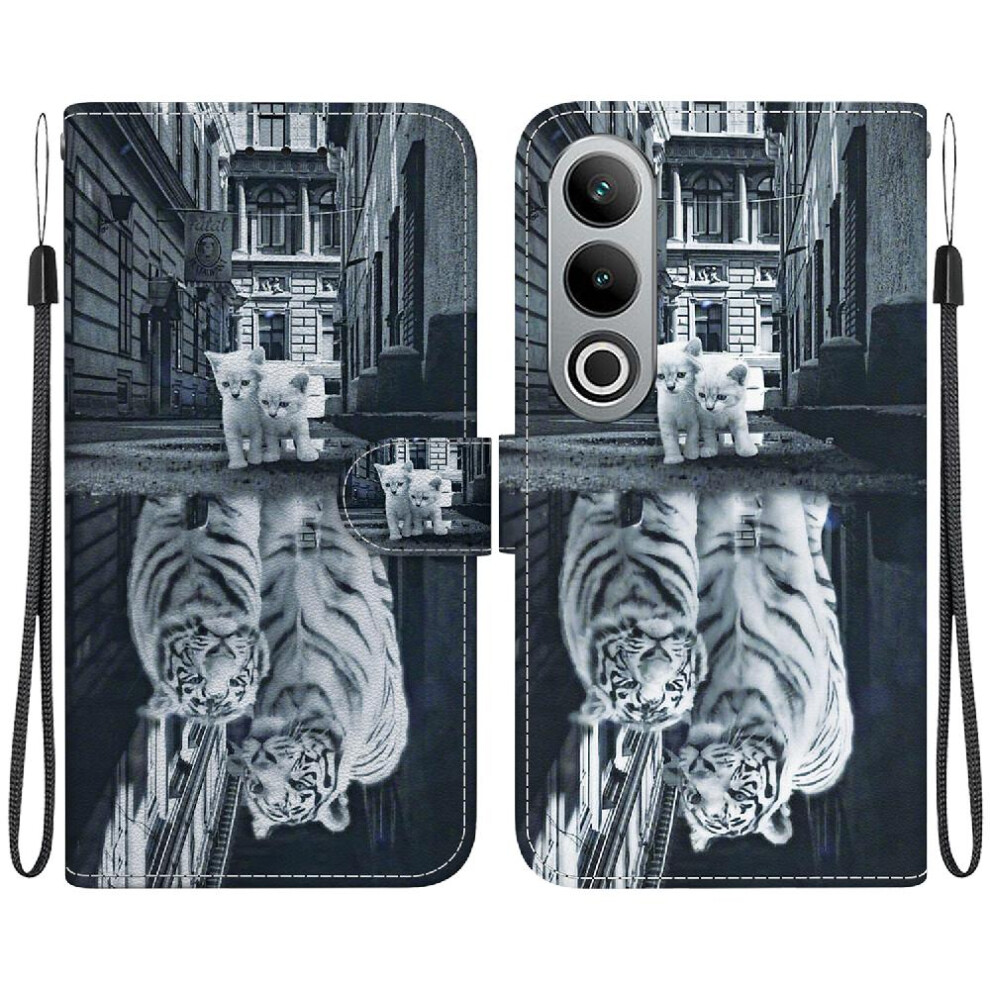 (C6) Case For Oneplus Nord Ce4 5G Pu Leather Wallet Magnetic Closure Butterfly Flower Painted Card Slots 764563451289