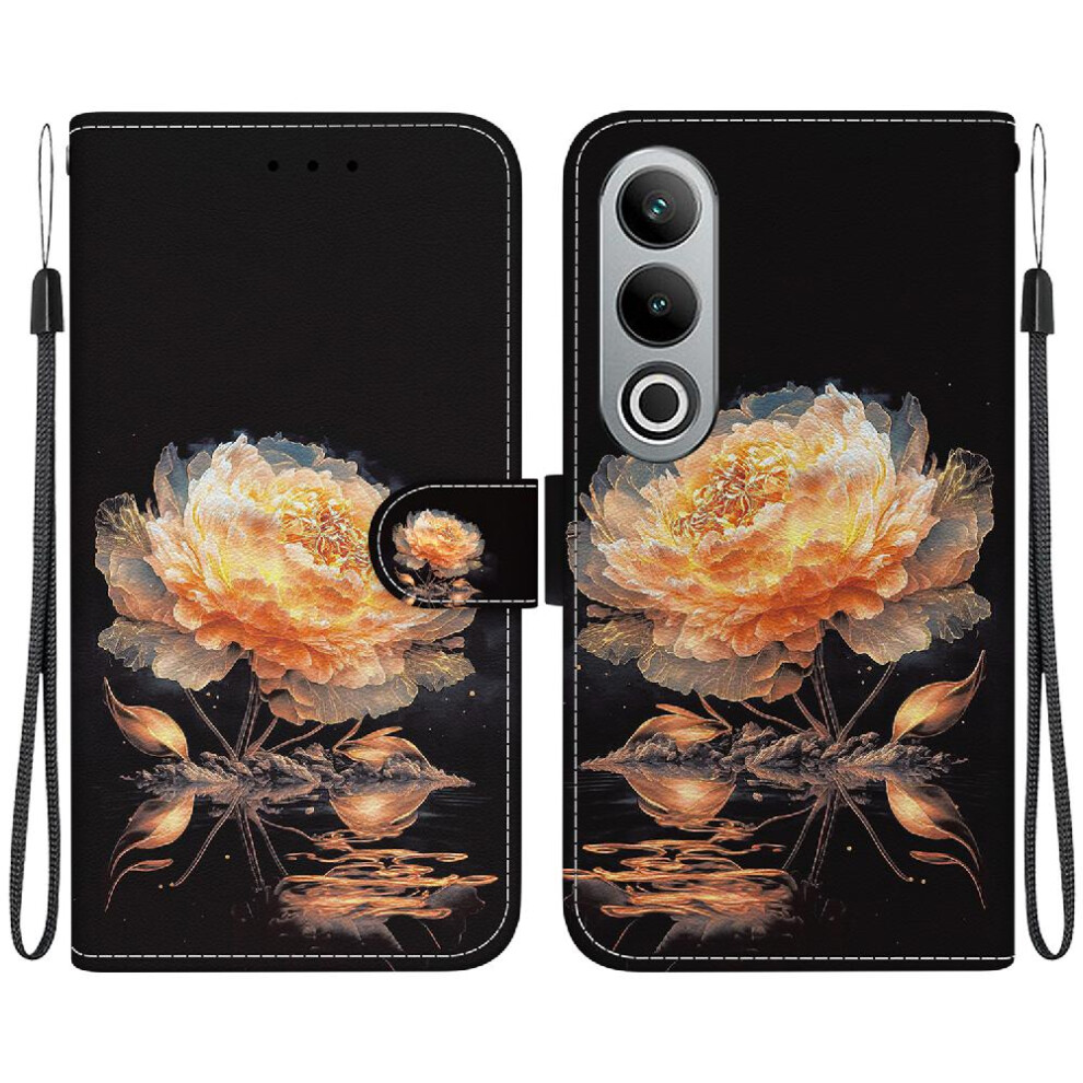 (C2) Case For Oneplus Nord Ce4 5G Pu Leather Wallet Magnetic Closure Butterfly Flower Painted Card Slots 764563451241