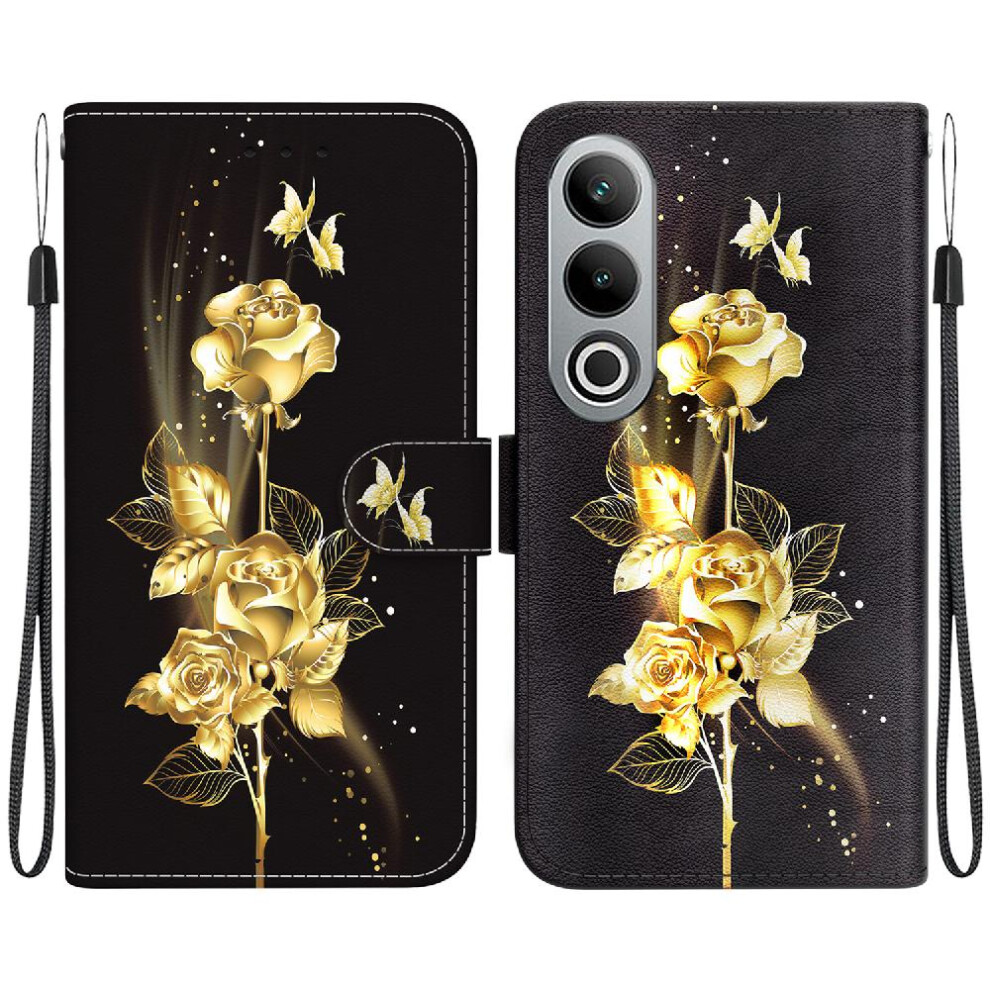 (Ohter) Case For Oneplus Nord Ce4 5G Pu Leather Wallet Magnetic Closure Butterfly Flower Painted Card Slots 764563451265
