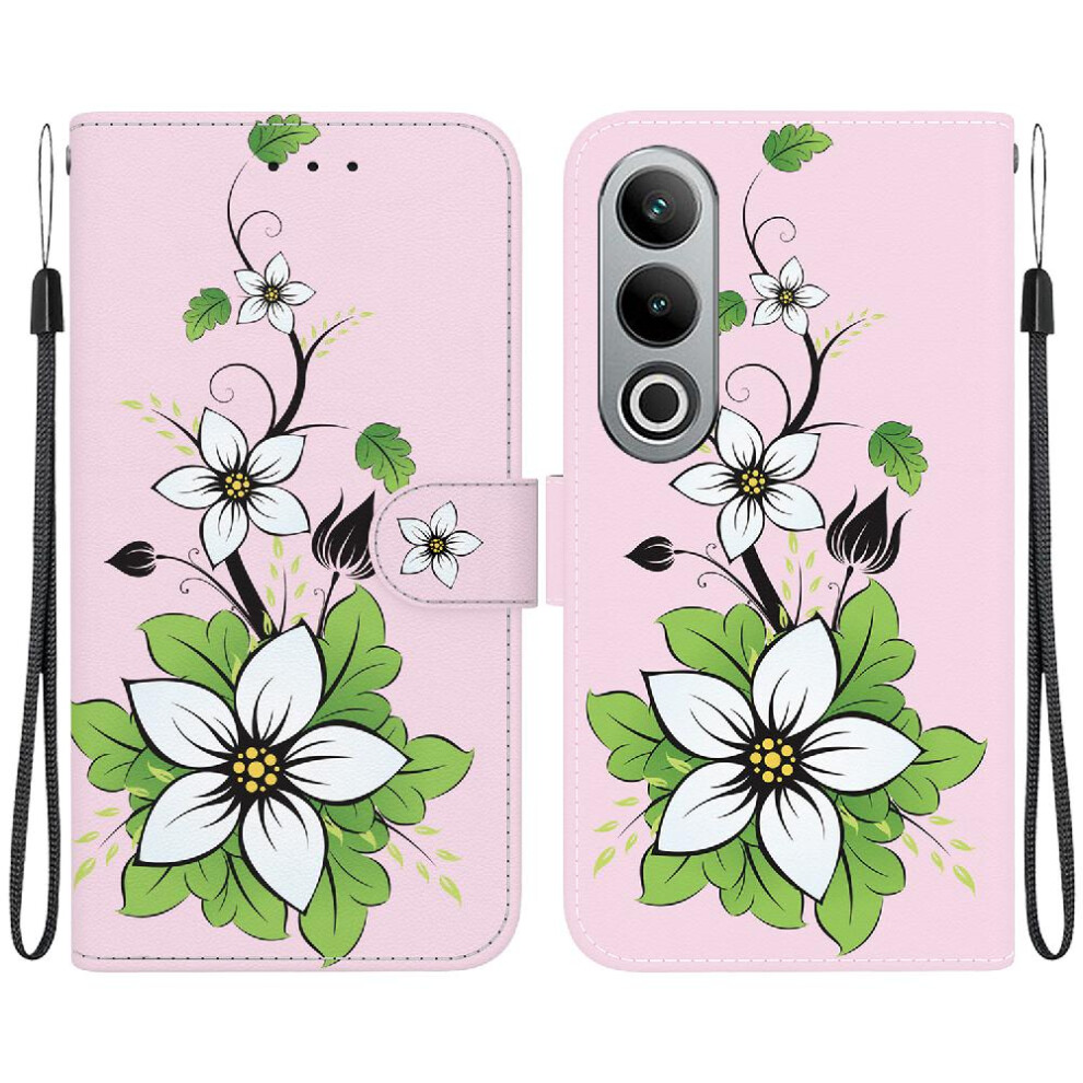 (C9 ) Case For Oneplus Nord Ce4 5G Pu Leather Wallet Magnetic Closure Butterfly Flower Painted Card Slots 764563451319