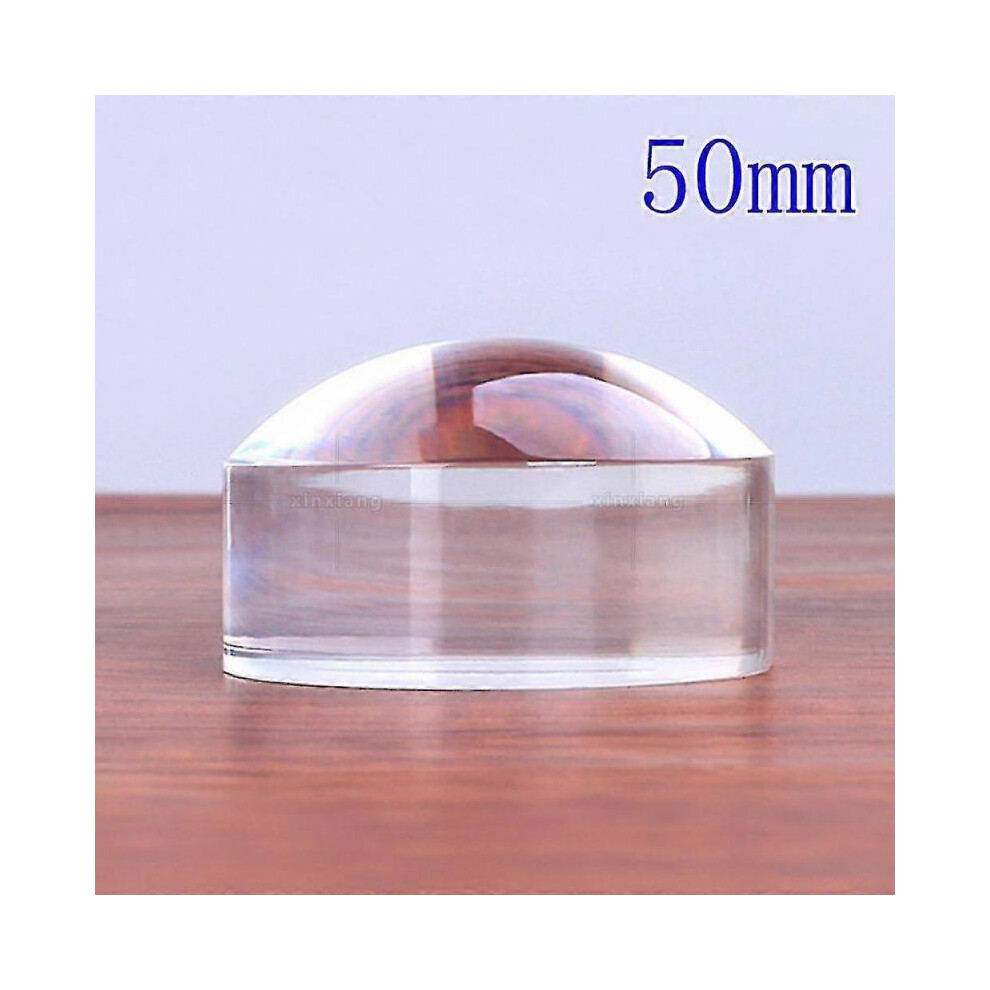 50mm Dome Magnifier 8x Optical Acrylic Hemisphere Reading Magnifier, Desktop Magnifier