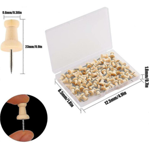 Wooden Pushpins Map Marker Pushpins 100pcs 1