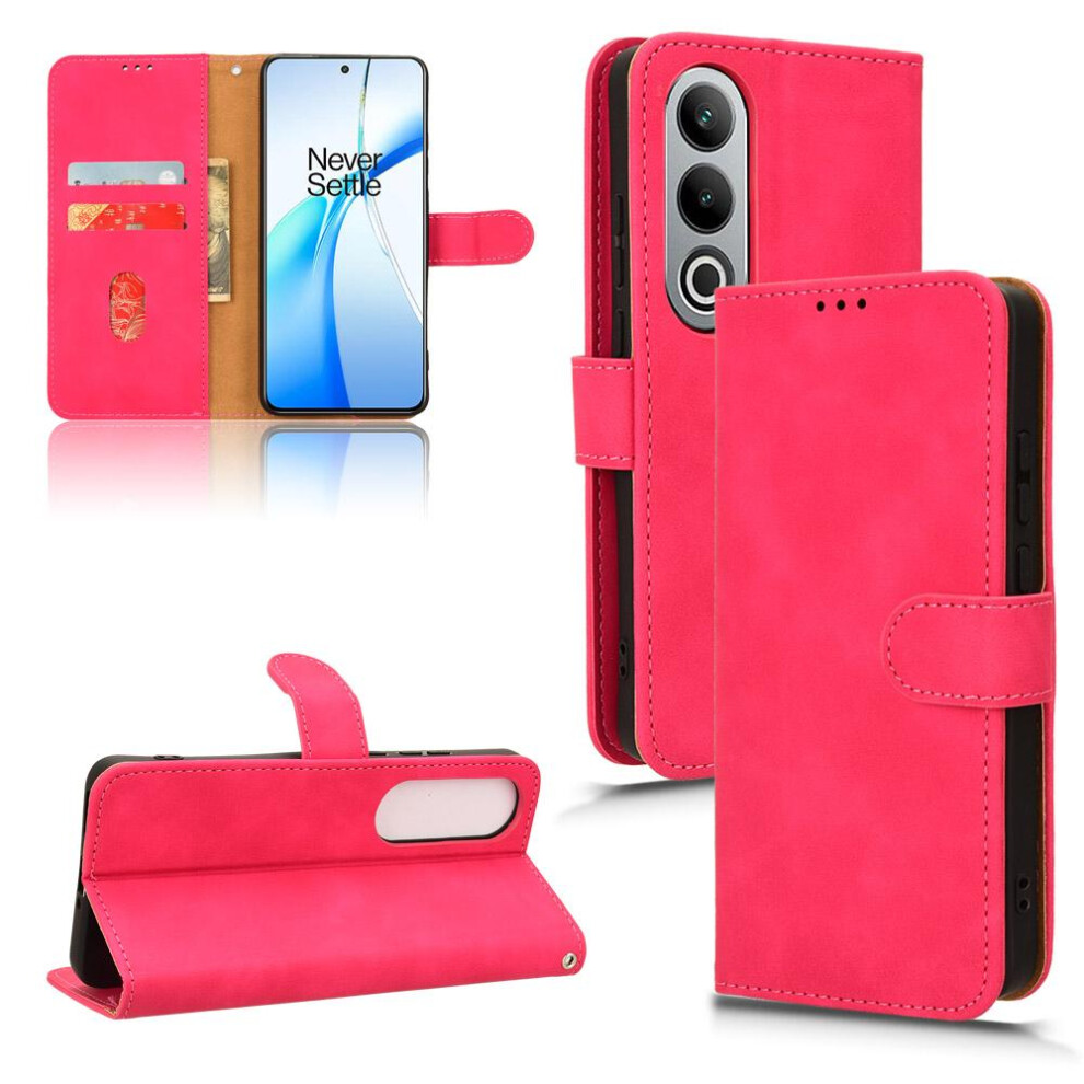 (Red) Case For Oneplus Nord Ce4 5G Card Insertion With Card Holder Kickstand Full Protection Protective Cover Leather Folio Flip Case Red 764563452125