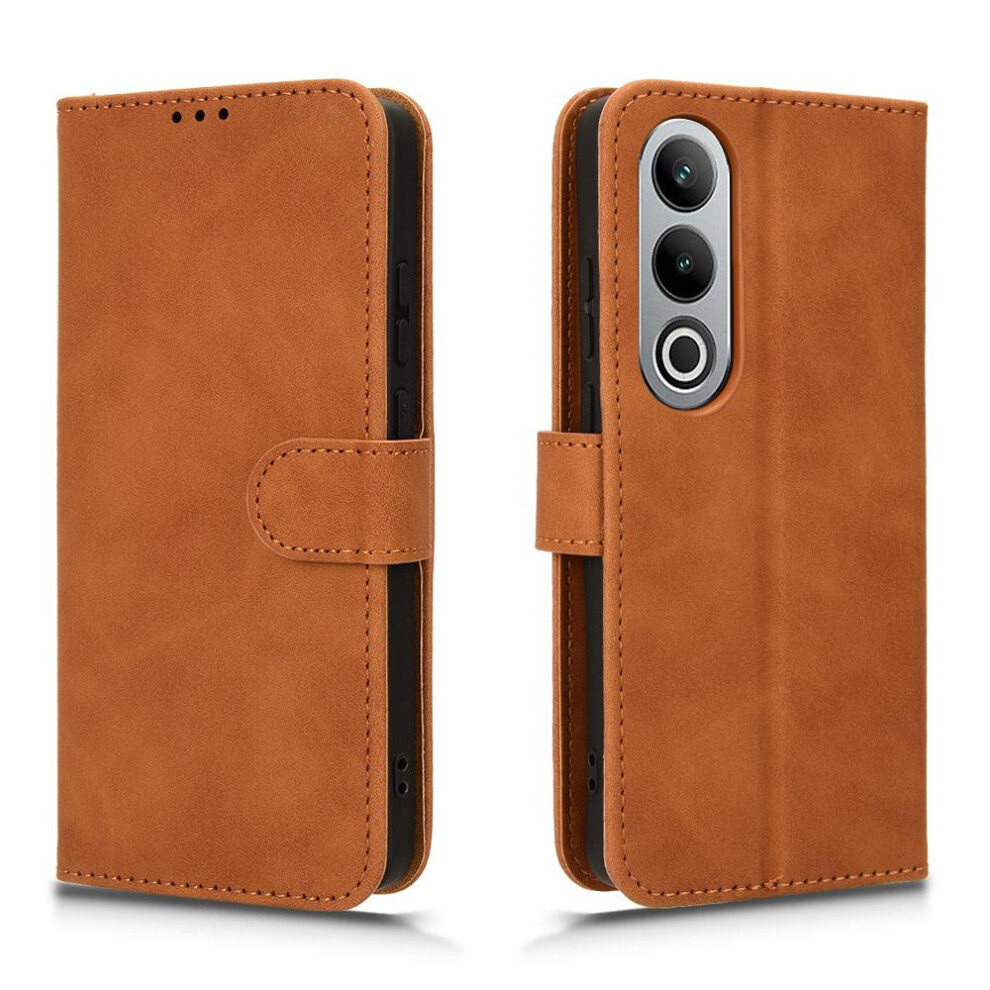 (Brown) Case For Oneplus Nord Ce4 5G Card Insertion With Card Holder Kickstand Full Protection Protective Cover Leather Folio Flip Case Brown 764563452163