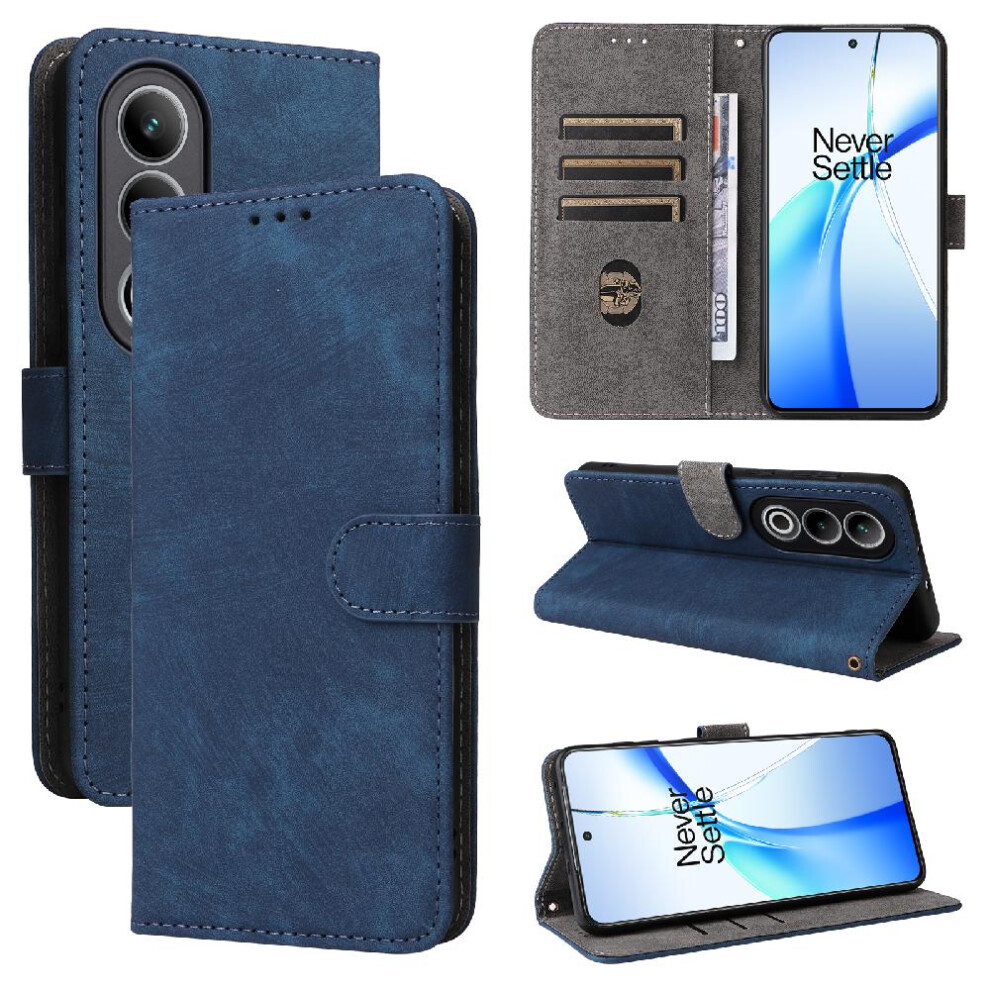 (Blue) Case For Oneplus Nord Ce4 5G Pu Leather Rfid Blocking Card Slots Cover Magnetic Closure Flip Folio Wallet Blue 764563452934