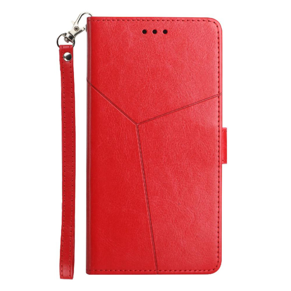 (Red) Case For Oneplus 12R 5G Leather Wallet Kickstand-Durable Shockproof Tpu Shell Flip Cover Book Folding Red 764563453191