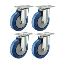 Rodízios para mala de voo de 100 mm - rodízio giratório de borracha elástica 150 kg cada - conjunto de 4 -
