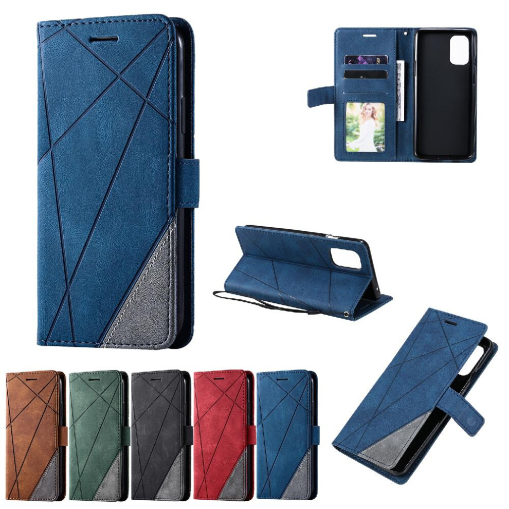 (Blue) Case For Oneplus 8T Shockproof Pu Leather Wallet Flip Folio Card Holder Kickstand Magnetic Blue 764563454563