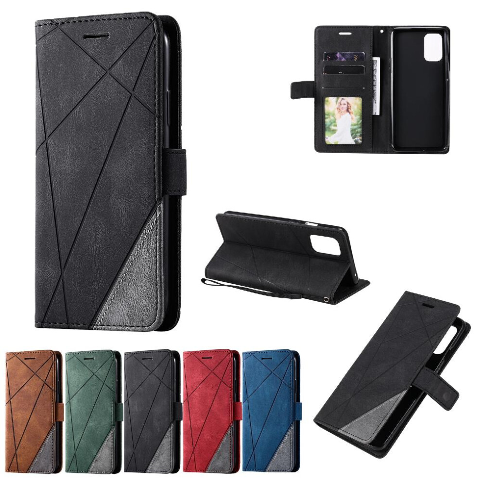 (Black) Case For Oneplus 8T Shockproof Pu Leather Wallet Flip Folio Card Holder Kickstand Magnetic Black 764563454587