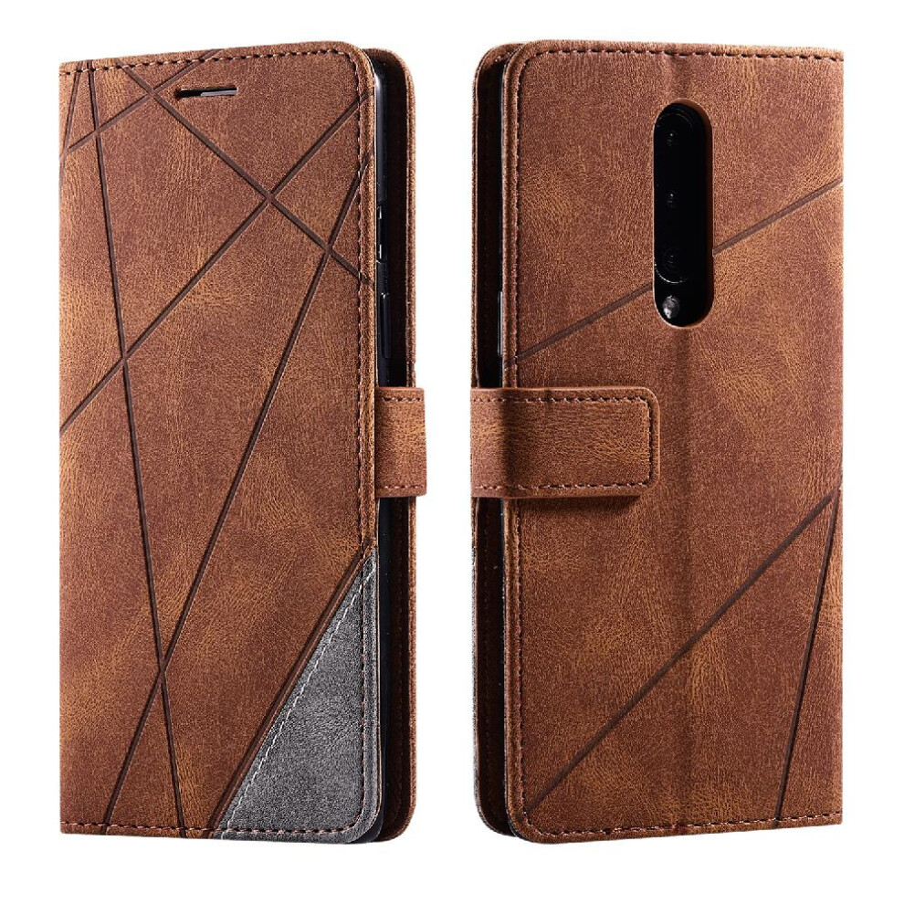 (Brown) Case For Oneplus 8 Card Holder Kickstand Wallet Flip Folio Pu Leather Magnetic Shockproof Brown 764563454709