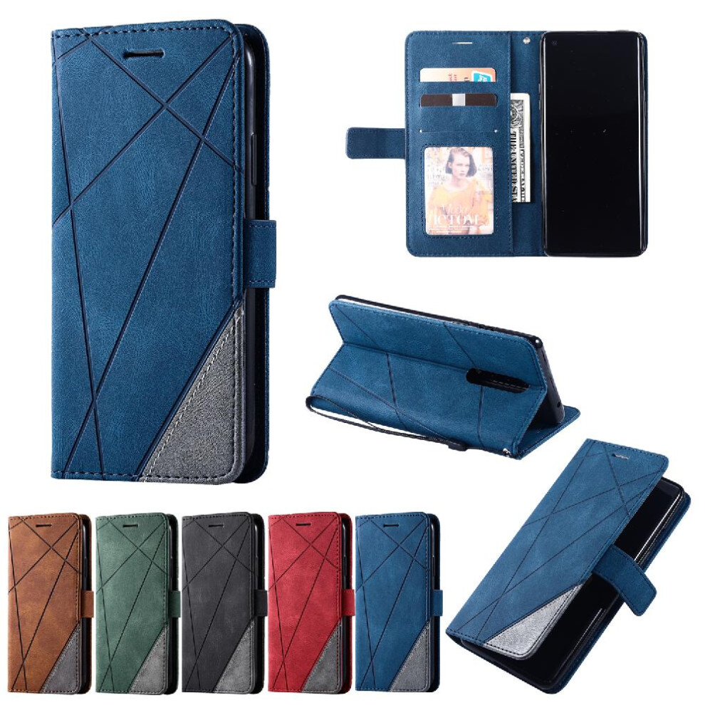 (Blue) Case For Oneplus 8 Card Holder Kickstand Wallet Flip Folio Pu Leather Magnetic Shockproof Blue 764563454662