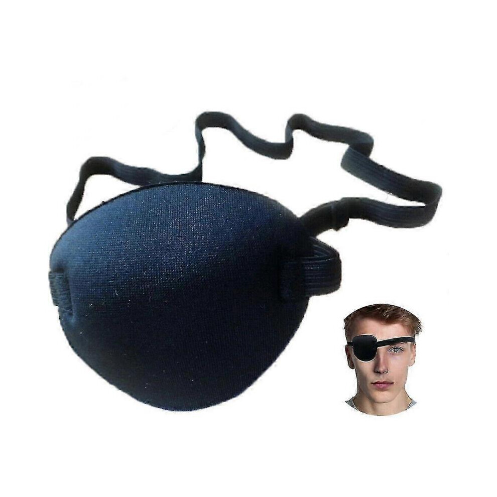 Black (Black) Adult Eye Patch Medical Concave Foam Padded Adjustable Washable Eyeshades