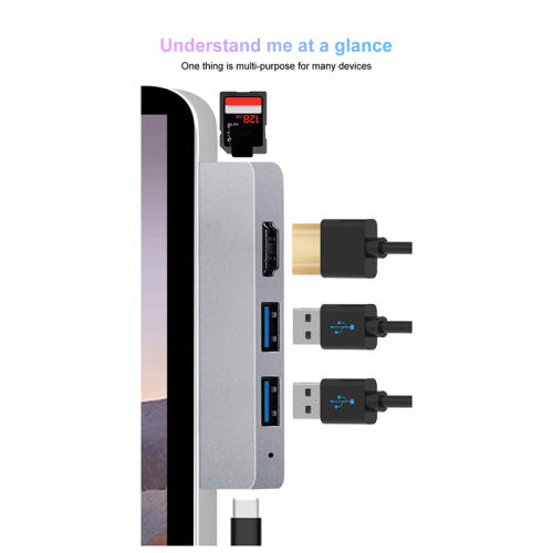 För Pro 8 USB C-hubb, 4K - kompatibel adapter + läsare 1