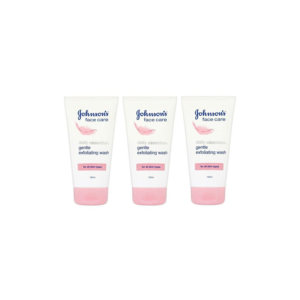 3 x Johnson's Face Care Daily Essentials Gentle Exfoliating Wash 150ml