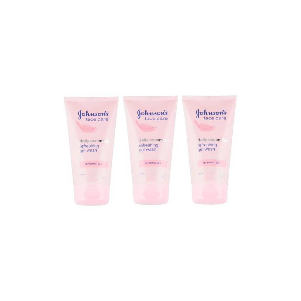 3 x Johnson's Face Care Daily Essentials Refreshing Gel Wash 150ml