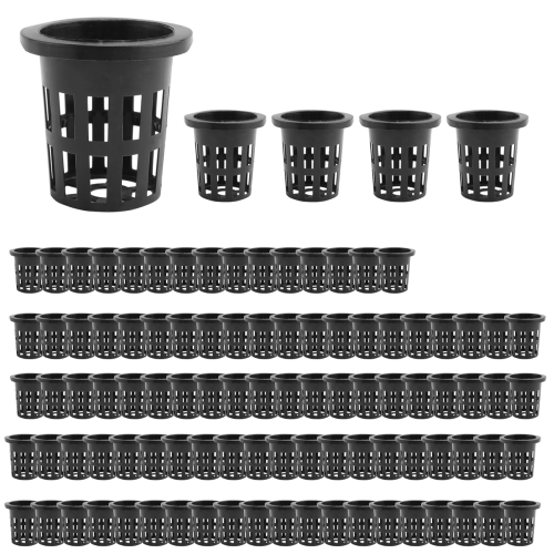 100er-Pack Netzbecher mit Schlitzmaschen, breite Lippe, Filter, Pflanzennetz, Topfeimer