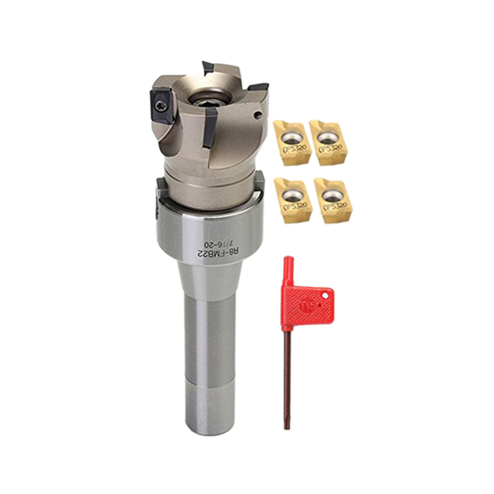 R8 Fmb22 400R 50Mm Face End Mill Shell Cutter +4X Apmt1604 Inserts 4852257249277