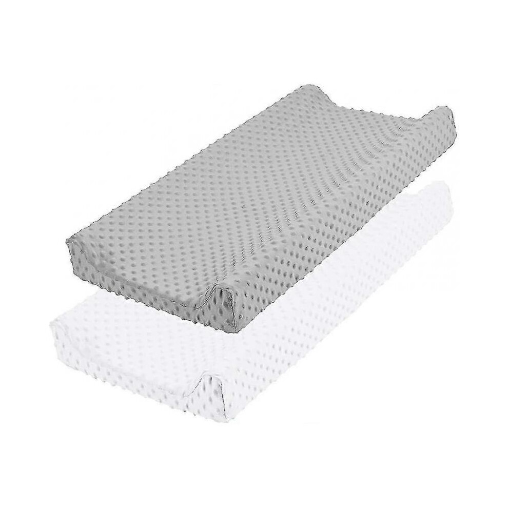 Lot de 2 housses de matelas à langer pour table à langer (uniquement housse) (style F)