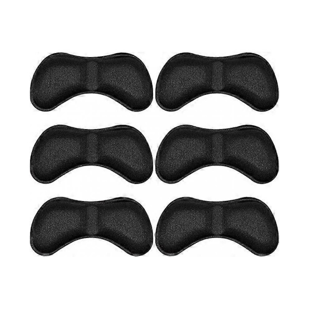3-Pack Heel Pad Sticker Heel Grip Liner Self Adhesive Insoles Women's Men's Foot Protectors, Black
