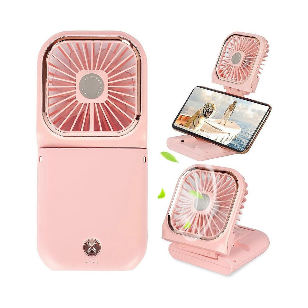 5-In-1 Mini Portable Fan: Power Bank, Phone Stand, Handheld Fan, Desk Fan, Usb Rechargeable 3000Mah 5004229722434