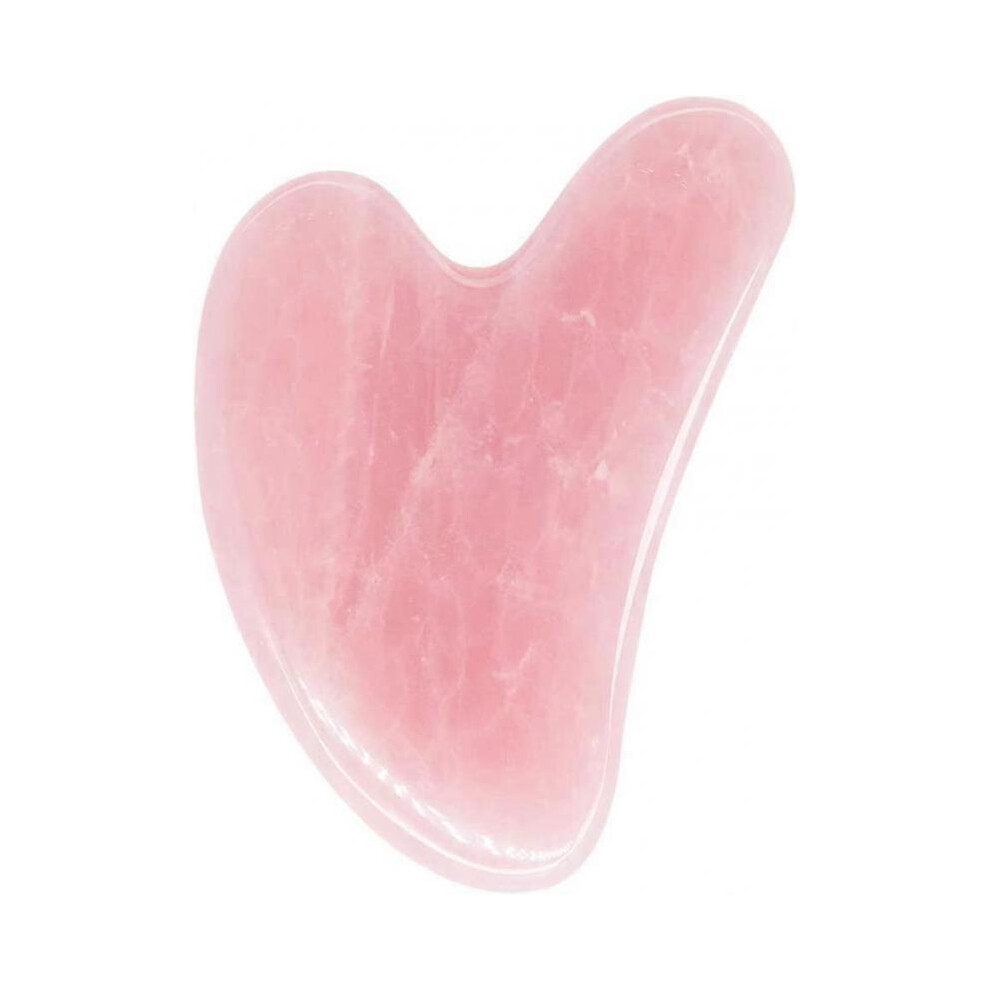 Gua Sha Massage Tool Rose Quartz Jade GuaSha Facial Tool, Gua-Sha Stone for Neck Body SPA