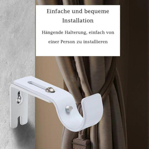 Pack Curtain Rod Brackets, Adjustable Wall Brackets 2