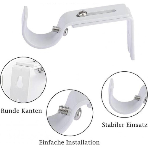Pack Curtain Rod Brackets, Adjustable Wall Brackets 1