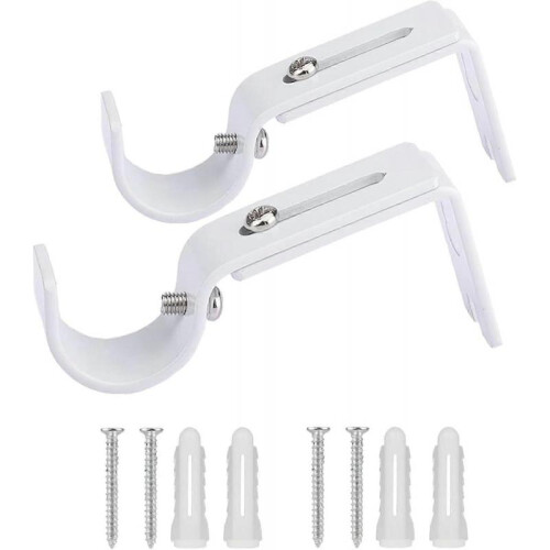 Pack Curtain Rod Brackets, Adjustable Wall Brackets
