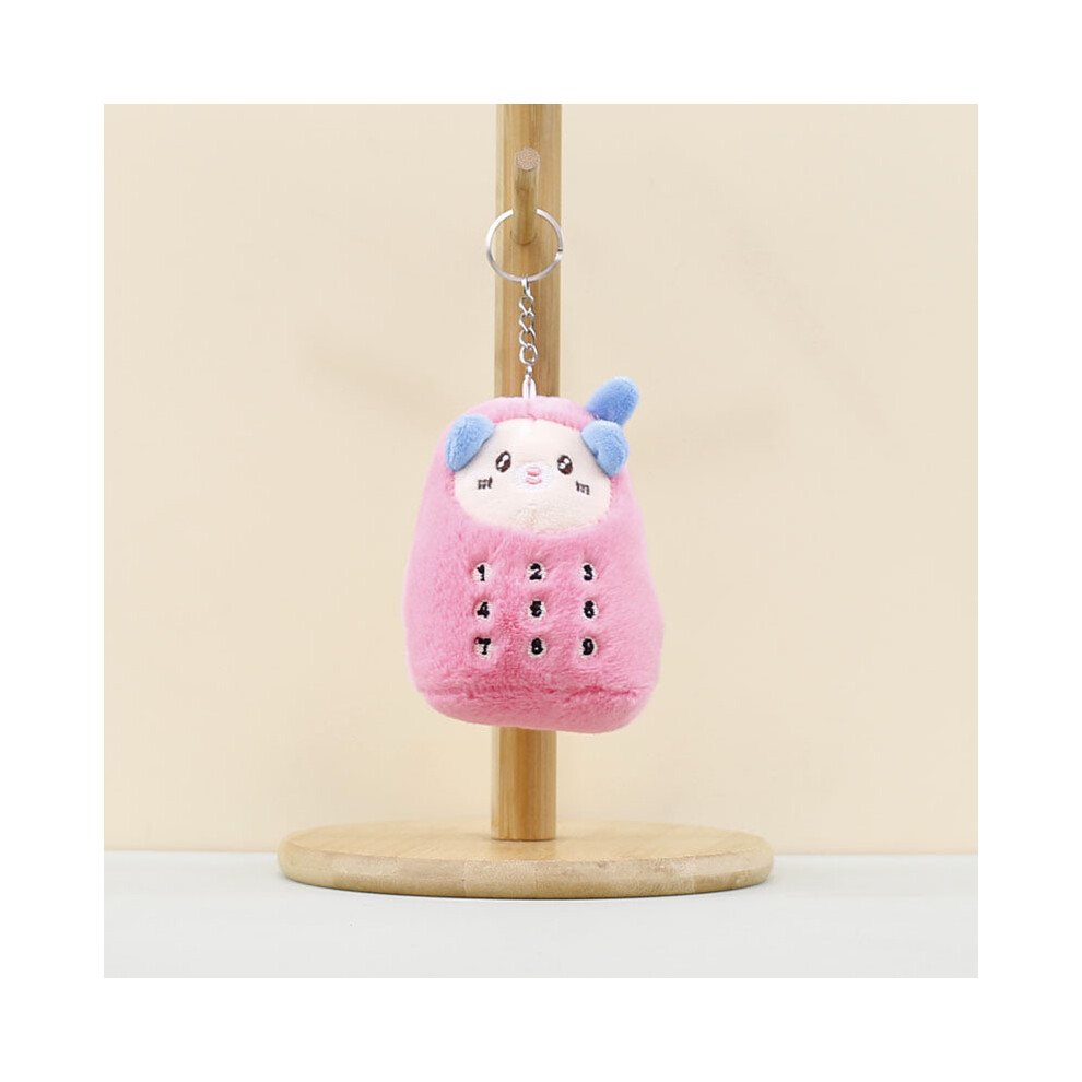 (Magenta Bear)Charmant porte-clés ours en peluche couleurs vives doux et moelleux accessoire téléphone portable