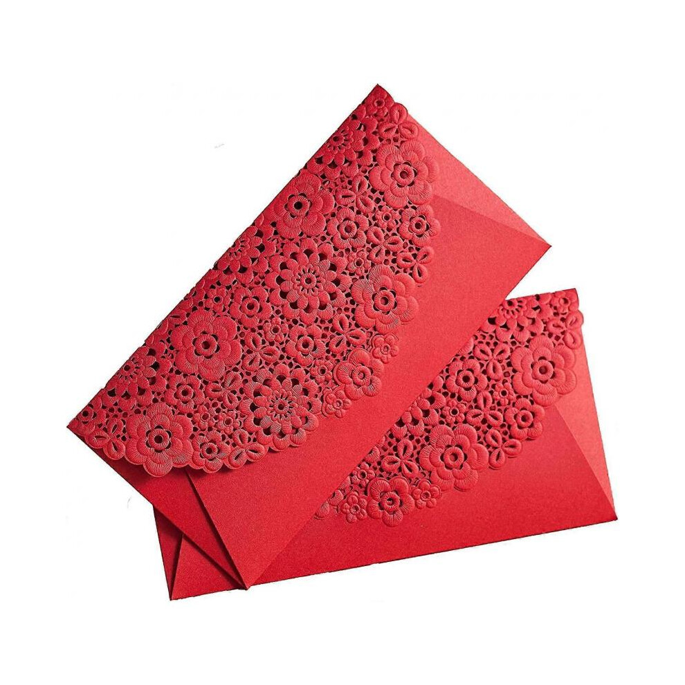6PCS Chinese Red Envelopes/Money Pocket/Party Accessory Organizer Envolop for Invited Card/Wedding/Birthday/New Year Party