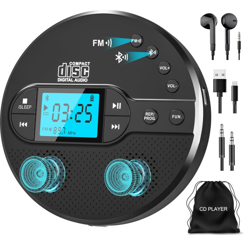 Portable CD Player with Bluetooth