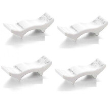 5pcs Melamine Chopstick Rest Imitation Porcelain Spoon Rest Chopstick Rest for Hotel And Residential