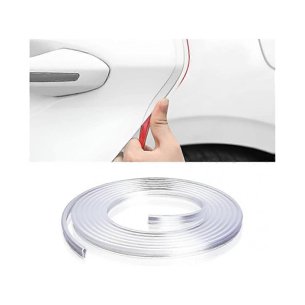 Door Edge Guards, 16ft PVC U-Shape Sealed Door Edge Guards, Impact Guard Strip Guards, Clear Scratch Resistant Trim