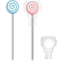 Children's Tongue Cleaning Brush is Small and Cute with Cover-Lollipop Shape Children's Tongue Scraper
