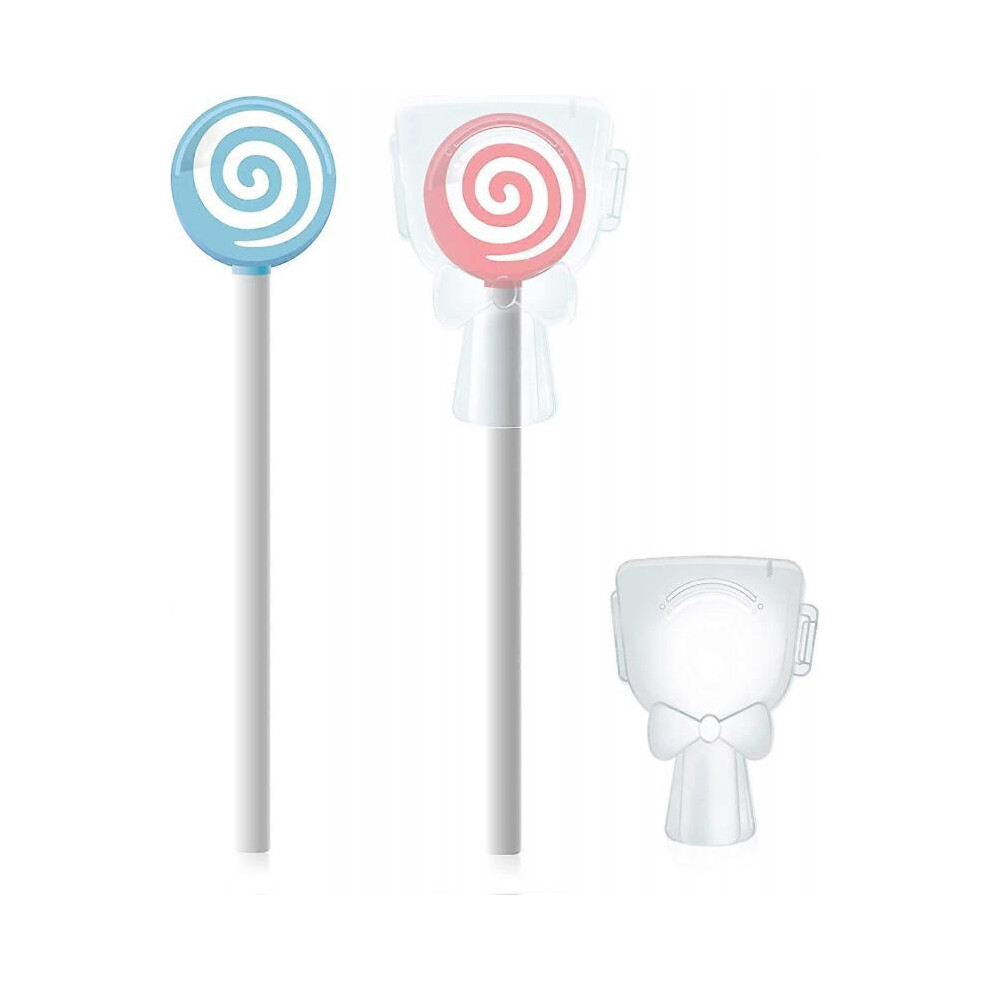 Children's Tongue Cleaning Brush is Small and Cute with Cover-Lollipop Shape Children's Tongue Scraper