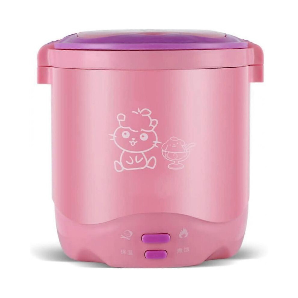 1.2L Mini Rice Cooker Travel Rice Cooker Small Portable Rice Cooker Mini Whole Grains Portable Travel Rice Cooker Soup (Powder) European Standard