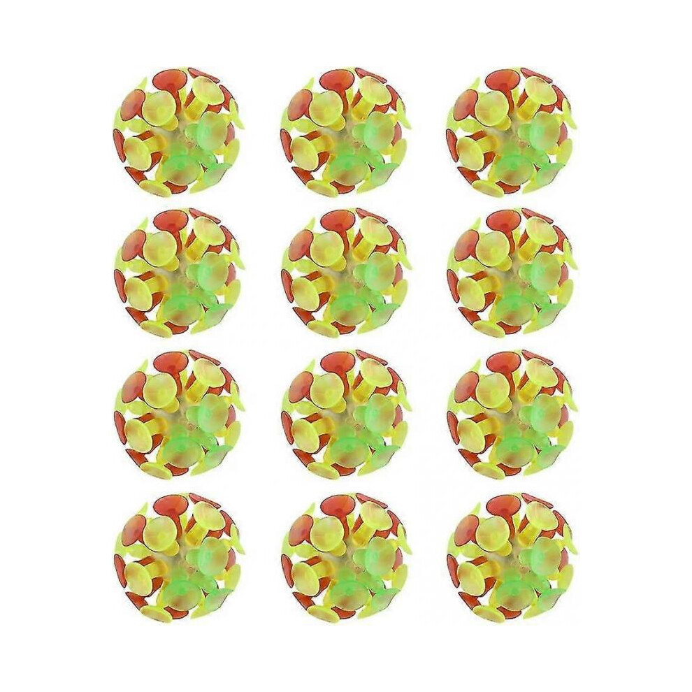 12pcs Suction Cup Ball Toy Parent-child Interaction Sucker Ball Kids Plaything Party Toy for Children Kids