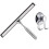 Shower Squeegee Stainless Steel Window Squeegee with Suction Cup Holder 1